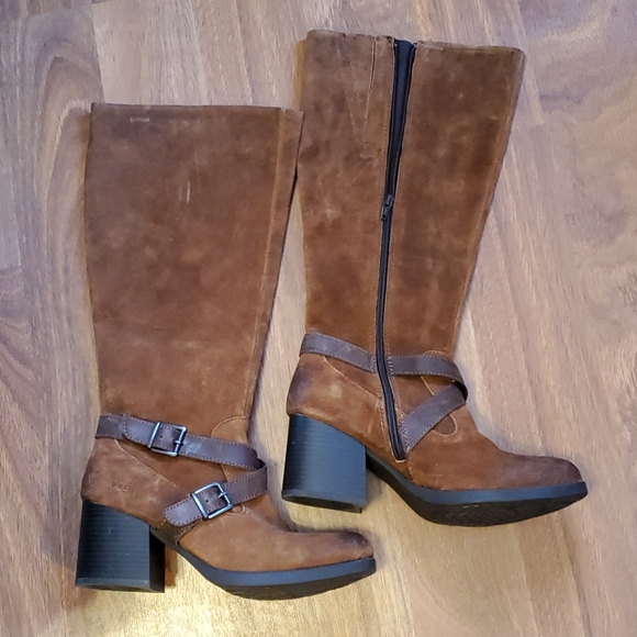 Dakota BOC by Born distressed brown suede riding boots size 8 - Picture 4 of 13